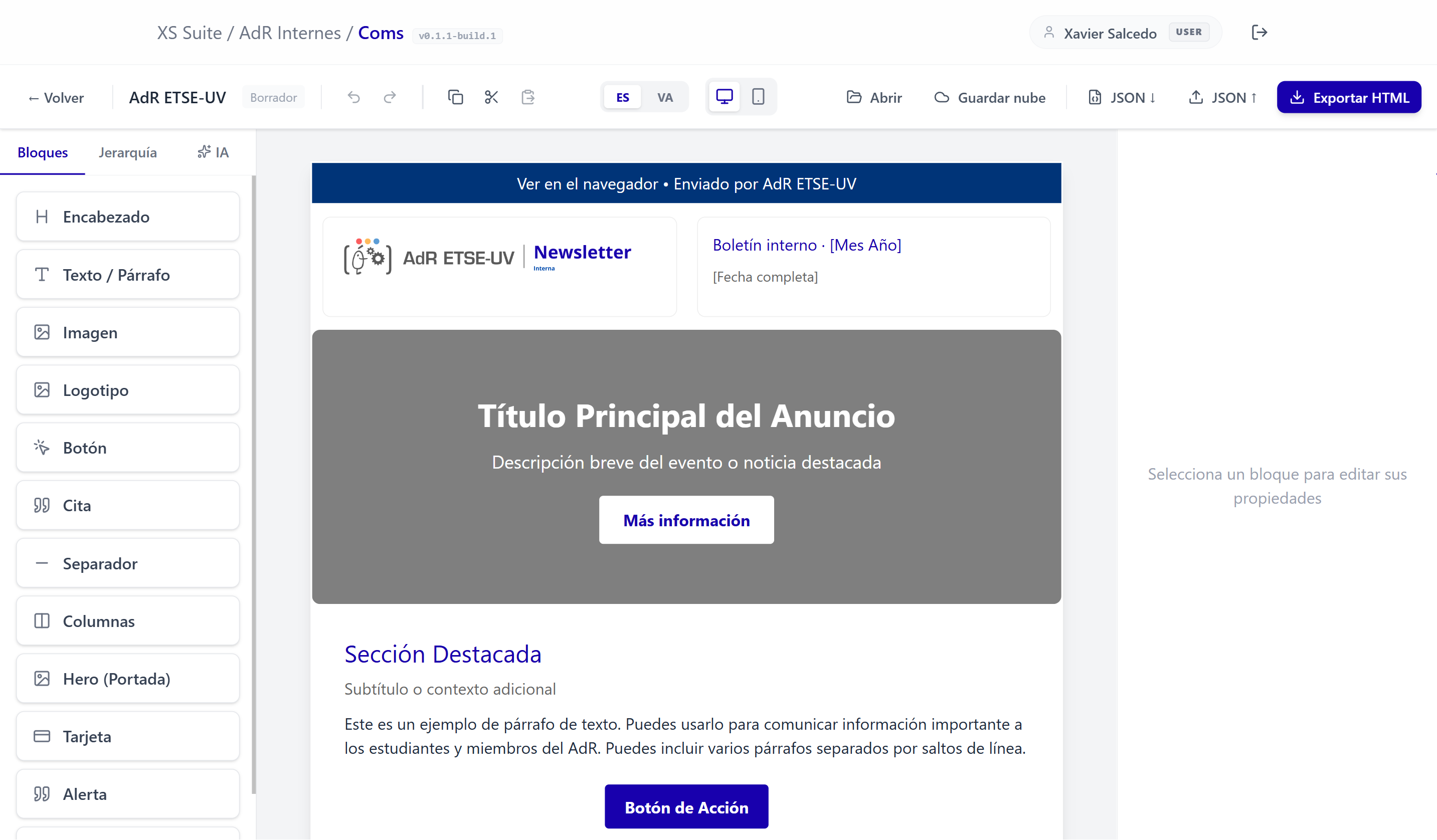 IA Newsletter Editor